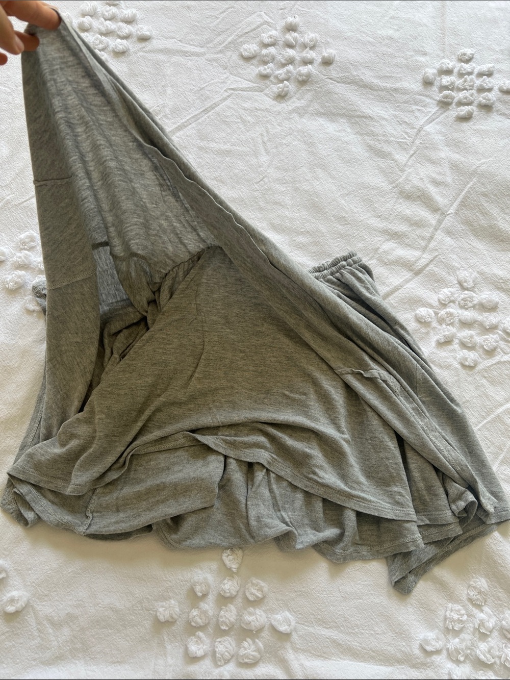 GAP Light Gray High-Low Layered Ruffle Skirt - Picture 7 of 8